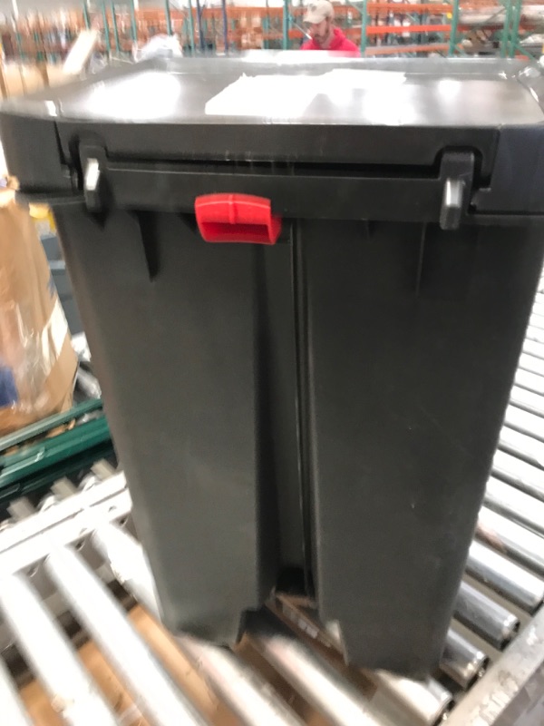 Photo 2 of **does not shut correctly**
Rubbermaid Premier Series II Step-On Trash Can for Home and Kitchen, with Lid Lock and Slow Close, 13 Gallon, Charcoal