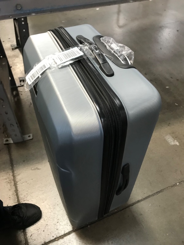 Photo 4 of **scratched & cracked**
American Tourister Moonlight Hardside Expandable Luggage with Spinner Wheels, Silver, Checked-Large 28-Inch