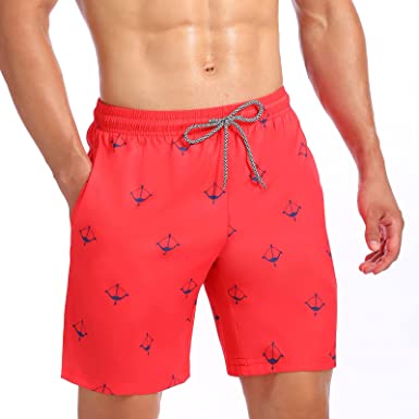 Photo 1 of Biwisy Mens Swim Trunks Quick Dry Beach Shorts Mesh Lining Swimwear Bathing Suits with Pockets
