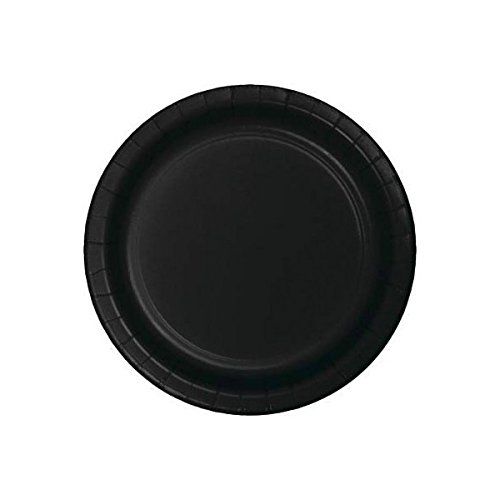 Photo 1 of 4PCKS OF Creative Converting Black Velvet Paper Dinner Plates Party Supplies, 24PLATES IN TOTAL