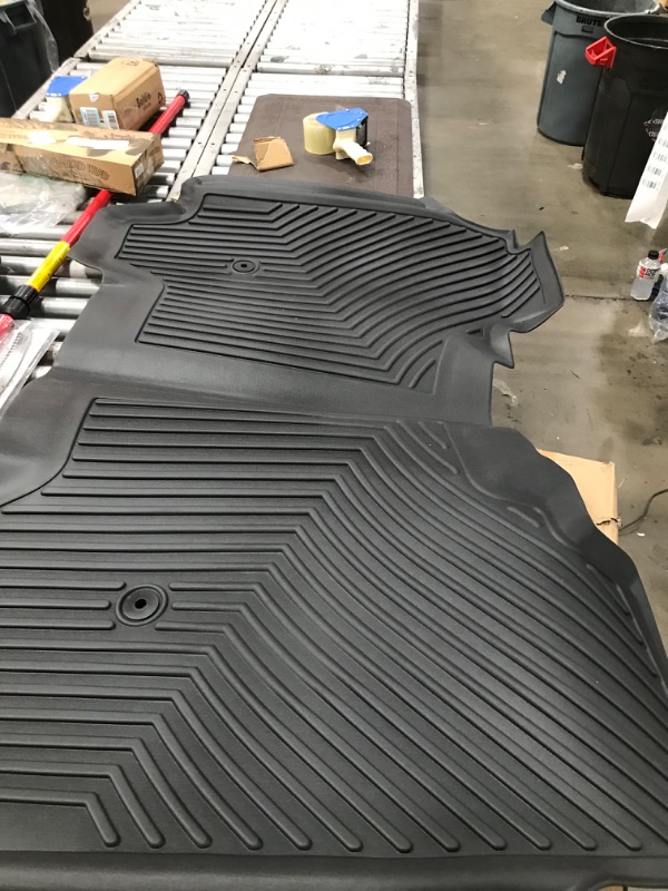 Photo 2 of Just 2nd Row Mat*********OEDRO Floor Mats Custom Fit for 2019-2023 Dodge Ram 1500 Crew Cab (New Body), with 1st Row Bucket Seats, No Rear Under-seat Storage Box, Black TPE All-Weather Includes 1st, 2nd Row Full Set Liners