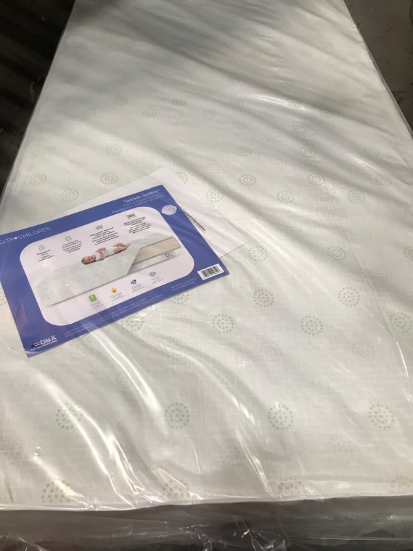 Photo 2 of Delta Children Twinkle Galaxy Dual Sided Crib and Toddler Mattress - Premium Sustainably Sourced Fiber Core - Waterproof - GREENGUARD Gold Certified (Non-Toxic) - 7 Year Warranty - Made in USA