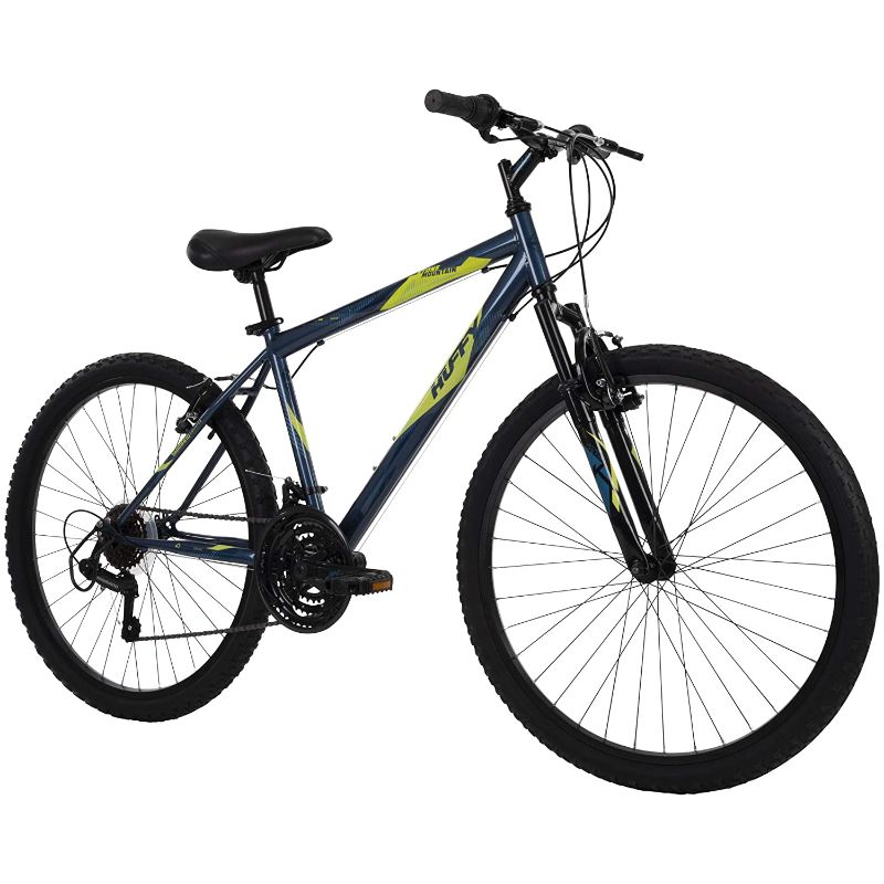 Photo 1 of 
Huffy Hardtail Mountain Bike, Stone Mountain 26 inch, 21-Speed, Lightweight, Dark Blue
Color:Denim Blue
Size:26 Inch Wheels/17 Inch Frame
Style:21 Speed