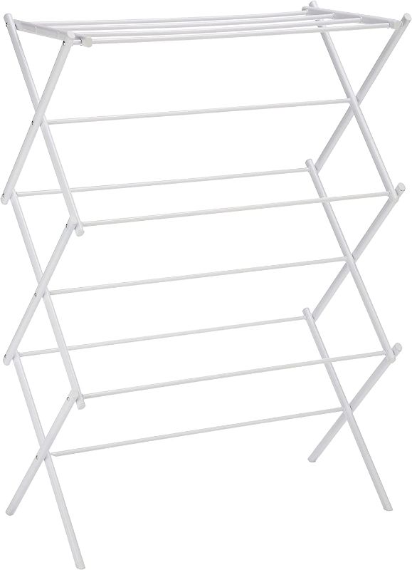 Photo 1 of 
Amazon Basics Foldable Laundry Rack for Air Drying Clothing - 41.8" x 29.5" x 14.5", White