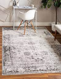 Photo 1 of Unique Loom Sofia Collection Traditional Vintage Gray Area Rug (5' 2" x 8')
