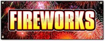 Photo 1 of 24"x120" Fireworks I Banner Sign Stand Firework Store Signs, pack of 2
