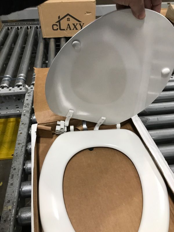 Photo 4 of *** MISSING HARWARE*** Kohler K-4774-0 Brevia Elongated White Toilet Seatwith Quick-Release Hinges And Quick-Attach Hardware For Easy Clean
