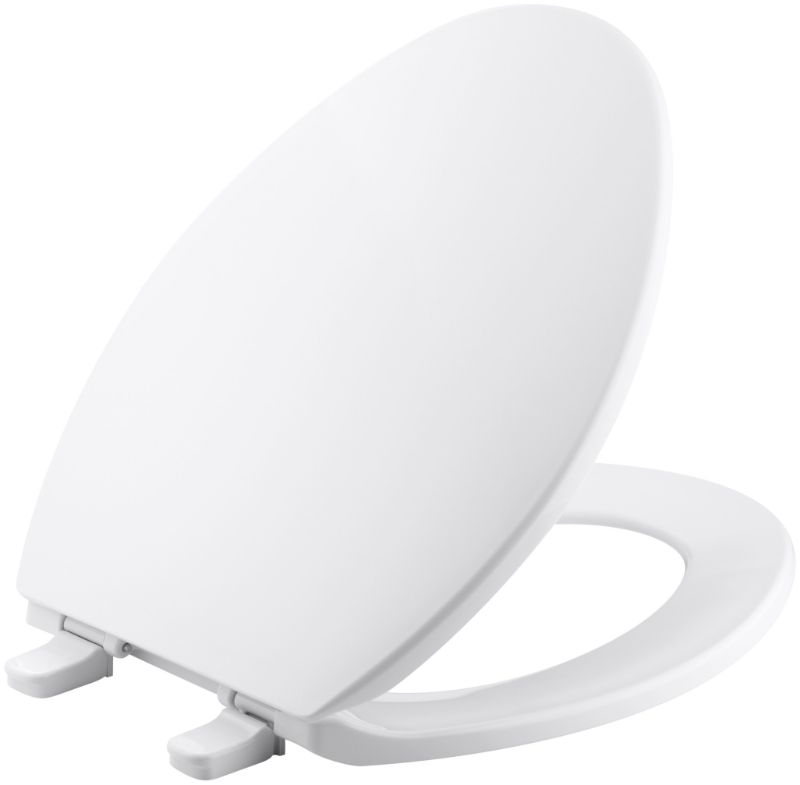 Photo 1 of *** MISSING HARWARE*** Kohler K-4774-0 Brevia Elongated White Toilet Seatwith Quick-Release Hinges And Quick-Attach Hardware For Easy Clean