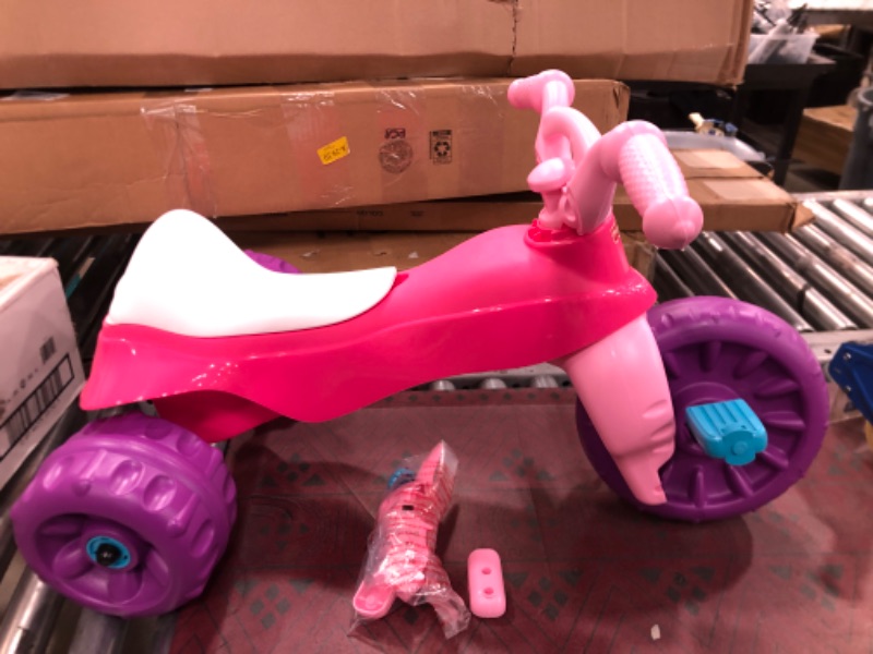 Photo 2 of Fisher-Price Barbie Tough Trike, Toddler Ride-On Toy Tricycle With Storage Compartment