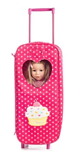 Photo 1 of Beverly Hills Doll Collection 8 Piece Doll Traveling Trolley Set Fits 18" American Girl Doll Includes Pajamas, Sleeping Bag, And
