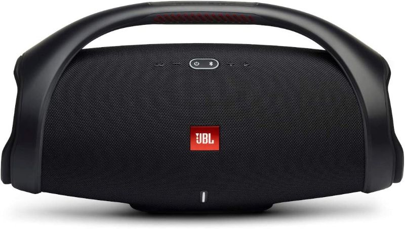 Photo 1 of **USED ITEM, MISSING CHARGER**
JBL Boombox 2 - Portable Bluetooth Speaker, Powerful Sound and Monstrous Bass, IPX7 Waterproof, 24 Hours of Playtime, Powerbank, PartyBoost for Speaker Pairing, Home and Outdoor(Black)
