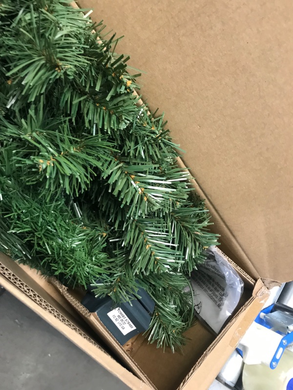 Photo 3 of **used-item**
National Tree Company Pre-Lit Artificial Full Christmas Tree, Green, Canadian Fir Grande, White Lights, Includes Stand, 4 Feet 4 ft 100 Clear Lights