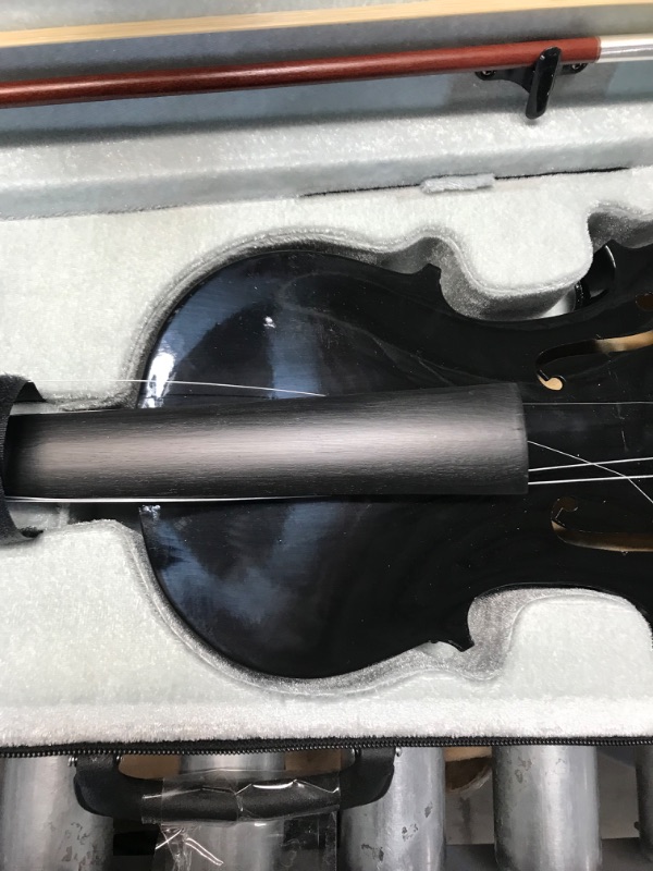 Photo 4 of **damaged- needs new strings & neck tunes**
SKY(Paititi) 4/4 Size SKYVN101 Student Violin with Lightweight Case black