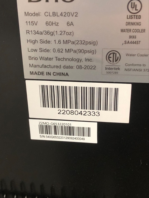 Photo 1 of Brio Bottom Loading Water Cooler Water Dispenser – Essential Series - 3 Temperature Settings - Hot, Cold & Cool Water - UL/Energy Star Approved