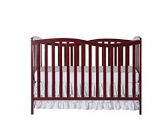 Photo 1 of Dream On Me Chelsea 5-in-1 Convertible Crib with Dream On Me Spring Crib and Toddler Bed Mattress, Twilight Cherry Crib 