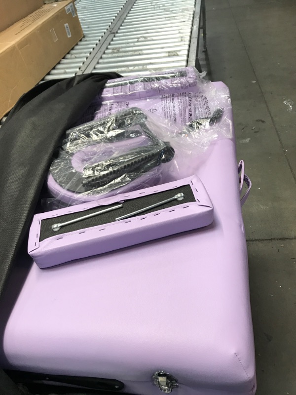 Photo 3 of AmazonCommercial Portable Folding Massage Table with Carrying Case - Lavender