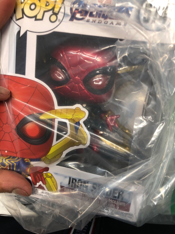 Photo 2 of Funko Pop! Marvel: Avengers Endgame - Iron Spider with Nano Gauntlet, Multicolor (45138),3.75 inches