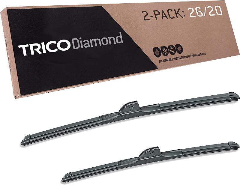 Photo 1 of TRICO Diamond 26 Inch & 20 inch pack of 2 High Performance Automotive Replacement Windshield Wiper Blades For My Car (25-2620), Easy DIY Install & Superior Road Visibility 26" + 20" Pair Pack