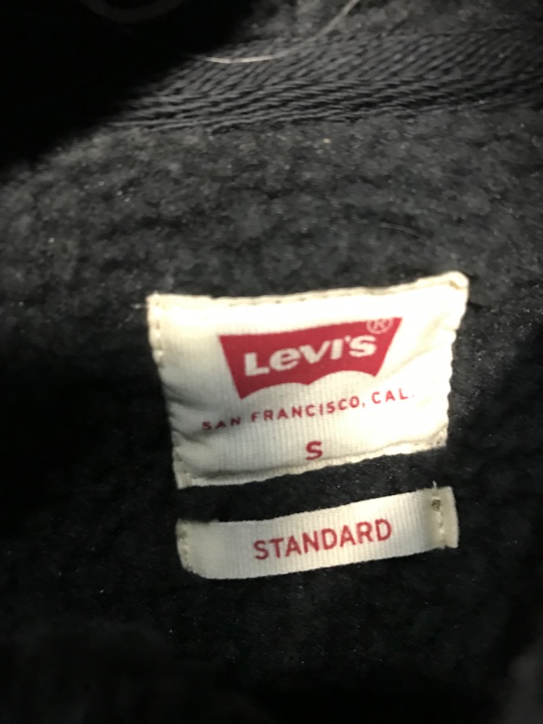 Photo 2 of Levi black hoodie jacket - fur inside- Small 