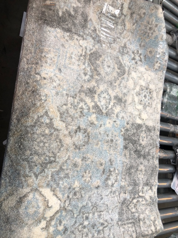 Photo 1 of 46" x 30"  GRAY / BLUE AREA RUG 
