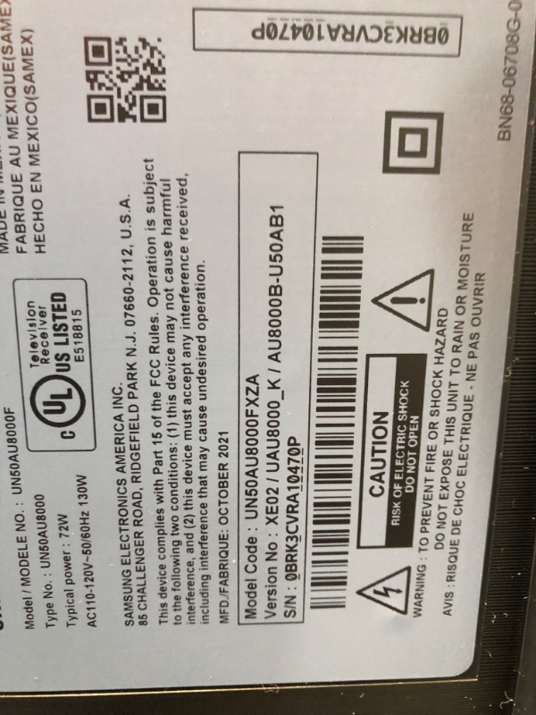 Photo 4 of SAMSUNG 50-Inch Class Crystal 4K UHD AU8000 Series HDR, 3 HDMI Ports, Motion Xcelerator, Tap View, PC on TV, Q Symphony, Smart TV with Alexa Built-In (UN50AU8000FXZA, 2021 Model)
