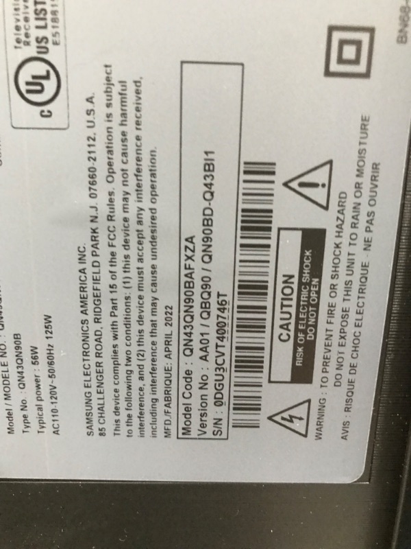 Photo 6 of SAMSUNG 43-Inch Class Neo QLED 4K QN90B Series Mini LED Quantum HDR 24x, Dolby Atmos, Object Tracking Sound+, Anti-Glare, Ultra Viewing Angle, Smart TV with Alexa Built-In (QN43QN90BAFXZA, 2022 Model)
