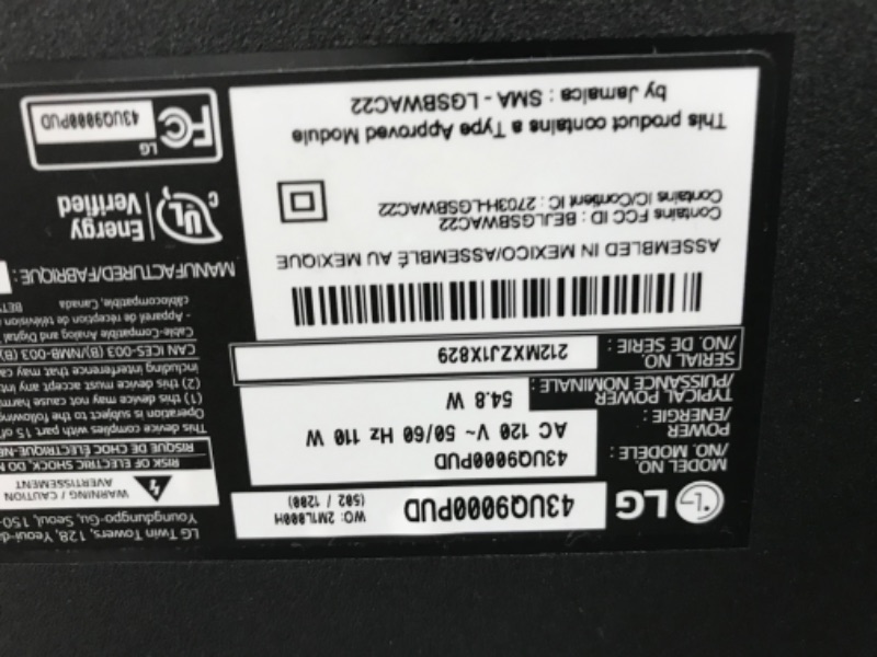 Photo 5 of LG 43-Inch Class UQ9000 Series Alexa Built-in 4K Smart TV (3840 x 2160),Bluetooth, Wi-Fi, USB, Ethernet, HDMI 60Hz Refresh Rate, AI-Powered 4K, Cloud Gaming (43UQ9000PUD, 2022)
