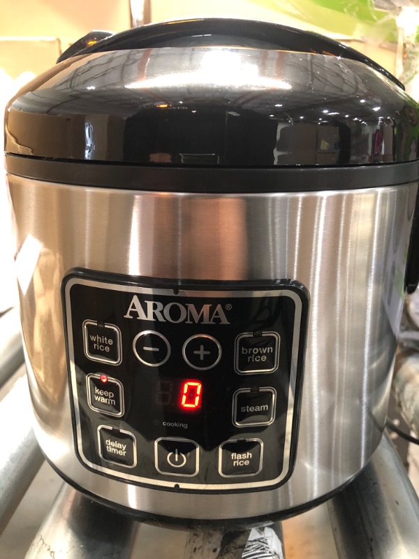 Photo 4 of Aroma Housewares ARC-914SBD Digital Cool-Touch Rice Grain Cooker and Food Steamer, Stainless, Silver, 4-Cup (Uncooked) / 8-Cup (Cooked) Basic