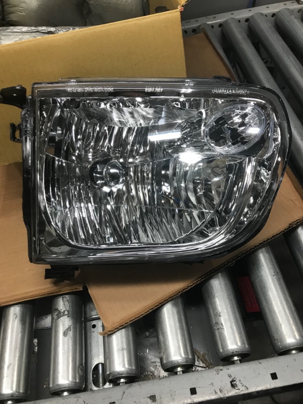 Photo 2 of AS Headlight Assembly Compatible with 2005-2006 Toyota Tundra Double Cab/ 2005-2007 Sequoia Headlamp Chrome Housing Driver and Passenger Side
