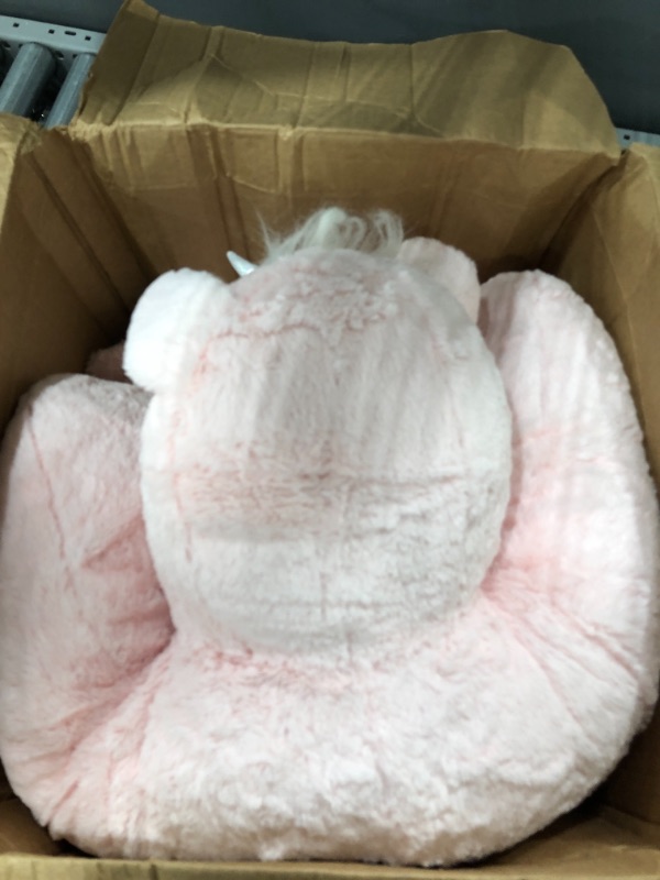 Photo 1 of Children's Plush Pink Unicorn Character Chair