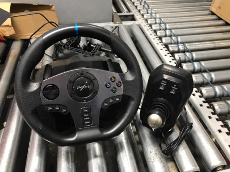 Photo 2 of (Selling Parts)PXN Gaming Racing Wheel, V9 Xbox Steering Wheel 270/900° Car Simulation with Pedal and Shifter, Paddle Shifters Driving Wheel for PS4, Xbox Series X|S, PS3, PC, Xbox One, Nintendo Switch (Steering Wheel broken)