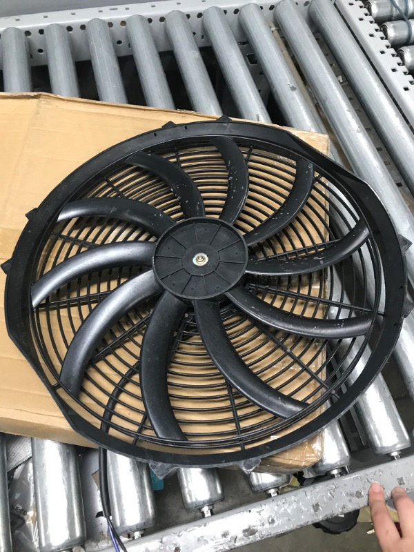 Photo 2 of (PARTS ONLY)16 Inch Universal Slim Fan Push Pull Electric Radiator Cooling Fan 12V 120W with Mount Kit 16inch 120W ***MULTIPLE MISSING PIECES PLEASE SEE LISTING***