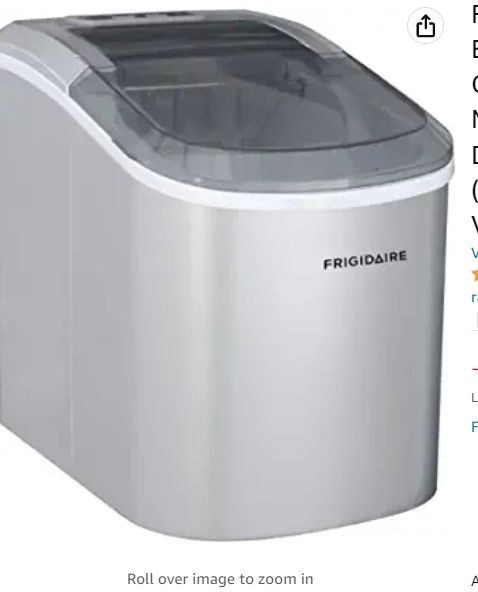 Photo 1 of FRIGIDAIRE EFIC189-Silver Compact Ice Maker, 26 lb per Day, BLACK (Packaging May Vary)
FRONT DAMAGE
