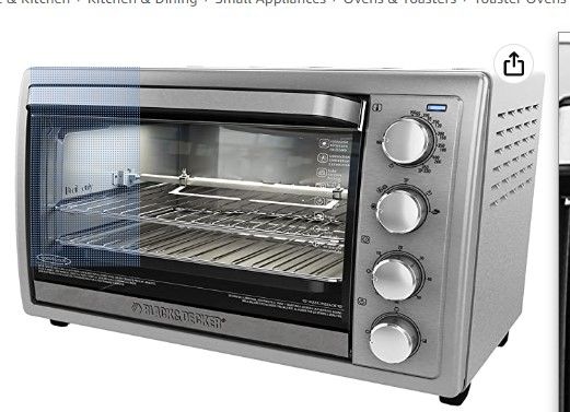 Photo 1 of Black+Decker WCR-076 Rotisserie Toaster Oven, 9X13, Stainless Steel
NEEDS REPAIR FRONT GLASS WINDOW IS OFF
