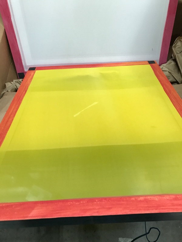 Photo 1 of 20 x 24 Inch Pre-Stretched Aluminum Silk Screen Printing Frames with 200 Yellow Mesh 4 QTY
