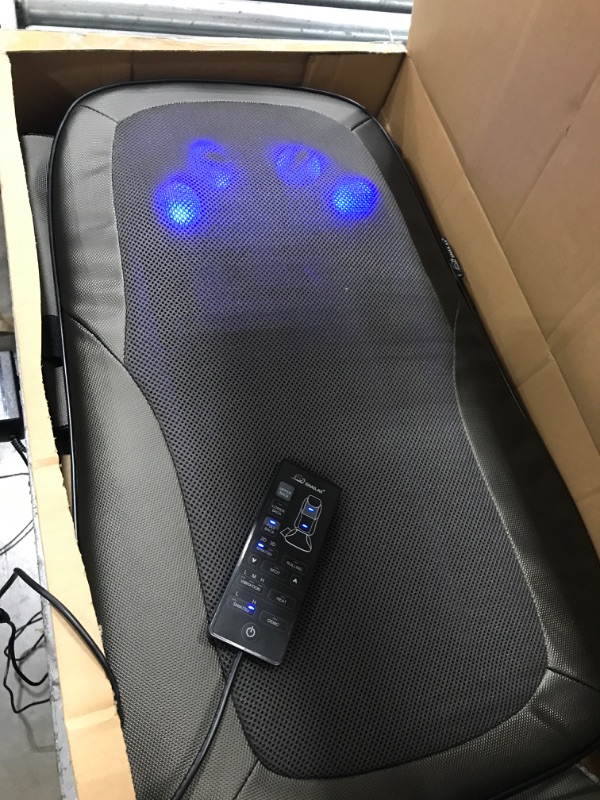 Photo 2 of Snailax shiatsu Neck & Back Massager with Heat, Full Back Kneading Shiatsu or Rolling Massage, Massage Chair pad with Height Adjustment, Back Massager for Neck and Shoulder
