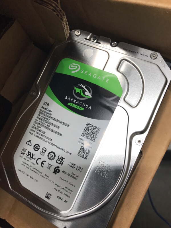 Photo 2 of Seagate BarraCuda 2TB Internal Hard Drive HDD – 3.5 Inch SATA 6Gb/s 7200 RPM 256MB Cache – Frustration Free Packaging (ST2000DM008/ST2000DMZ08) 2TB HDD