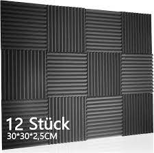 Photo 1 of 60 Pack Acoustic Panel Polyurethane Foam Sound Proof Acoustic Treatment Room Kit for Absorbing Sound on Walls, 1" X 12" X 12" Sound-proof Material for Home Studio Ceiling (60 PACK) (60PCS)