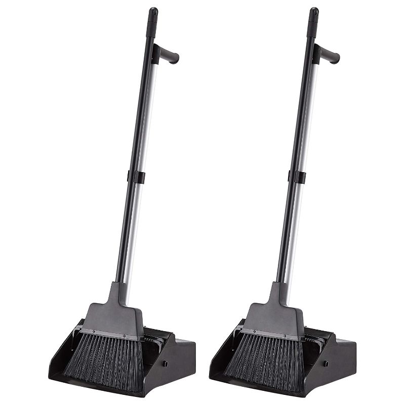 Photo 1 of AmazonCommercial Lobby Dustpan with Broom set - 2-Pack
