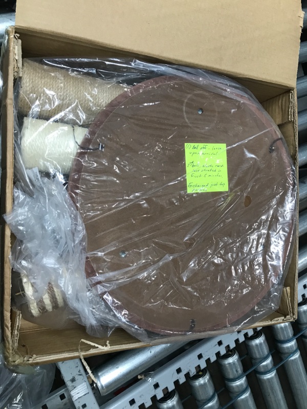 Photo 1 of Cat Scratching Post - 3 Scratcher Posts with Carpeted Base Play Area and Perch - Furniture Scratching Deterrent for Indoor Cats by PETMAKER (Brown)