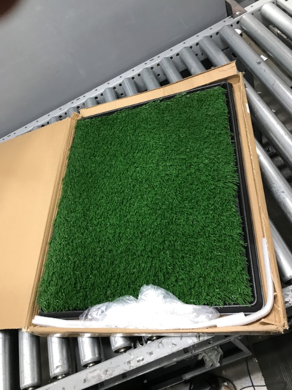 Photo 2 of Artificial Grass Puppy Pee Pad for Dogs and Small Pets - 20x25 Reusable 3-Layer Training Potty Pad with Tray - Dog Housebreaking Supplies by PETMAKER
