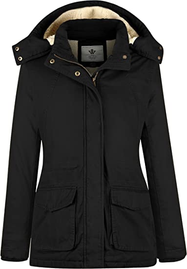 Photo 1 of 
WenVen Women's Winter Warm Sherpa Lined Jacket Heavy Parka Coat with Hood Large
