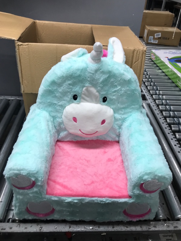 Photo 3 of Animal Adventure | Sweet Seats | Teal Unicorn | Soft Plush Children's Chair