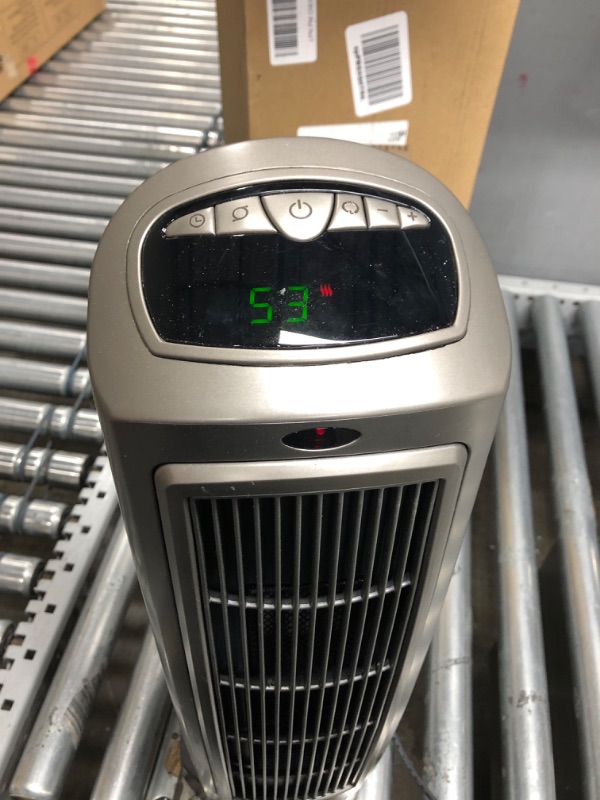 Photo 3 of Lasko 1500W Digital Ceramic Space Heater with Remote, 755320, Silver