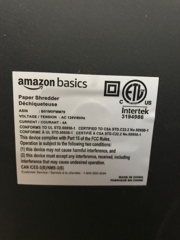 Photo 5 of Amazon Basics 15-Sheet Cross-Cut Paper, CD Credit Card Office Shredder
