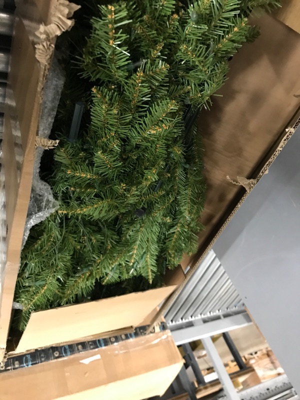 Photo 2 of *SEE NOTE* National Tree Company Pre-Lit Artificial Full Christmas Tree, Green, Dunhill Fir, White Lights, Includes Stand, 6.5 Feet