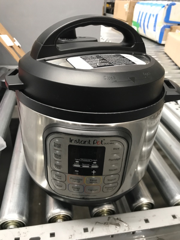 Photo 3 of *Nonfunctional/Parts Only* Instant Pot Duo 7-in-1 Electric Pressure Cooker, Slow Cooker, Rice Cooker, Steamer, Sauté, Yogurt Maker, Warmer & Sterilizer, Includes App With Over 800 Recipes, Stainless Steel, 3 Quart 3QT Duo