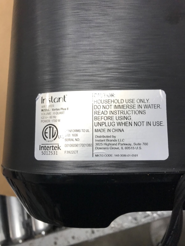 Photo 3 of Instant Vortex Plus 10-Quart Air Fryer, From the Makers of Instant Pot, 7-in-10 Functions, with EvenCrisp Technology, App with over 100 Recipes, Stainless Steel
