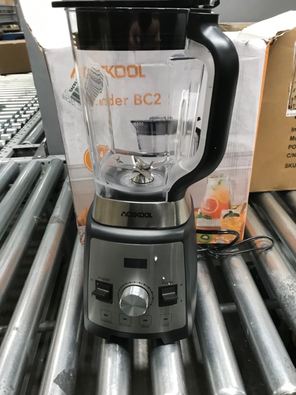 Photo 1 of Acekool Smoothie Blender for Kitchen, 1500W Professional Countertop Blenders for Shakes Smoothies with 4 Presets, 70 Oz PC Ice Fruit Blender Adjustable Speeds Control, BPA Free
NEEDS REPAIR