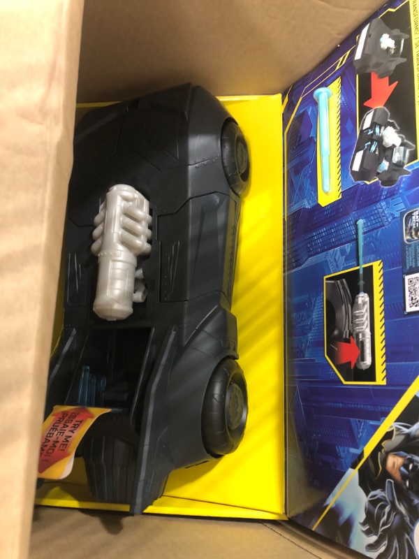 Photo 2 of DC Comics Batman, Tech Defender Batmobile, Transforming Vehicle with Blaster Launcher, Kids Toys for Boys Ages 4 and Up Transforming Batmobile